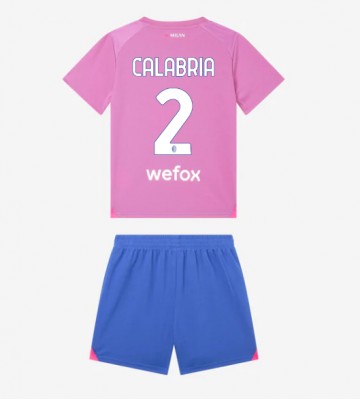 AC Milan Davide Calabria #2 Replika Babytøj Tredje sæt Børn 2023-24 Kortærmet (+ Korte bukser)